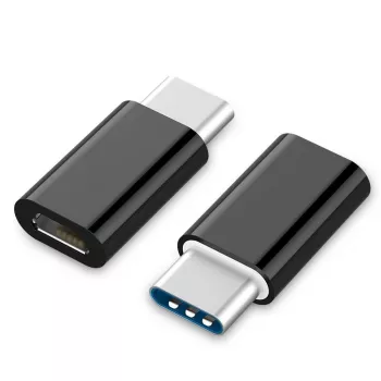GEMBIRD Adapter USB 2.0 Type-C na MicroUSB (CM/MicroUSB-F), czarny