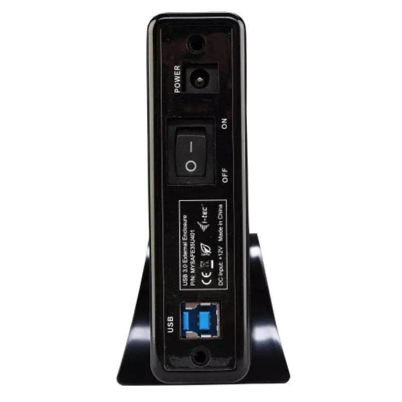 i-tec MYSAFE Advanced 3,5 cala USB 3.0, obudowa HDD, 3,5 cala, Serial ATA, Serial ATA II, Serial ATA III, 5 Gbit/s, łączność USB, Czarny, Metaliczny