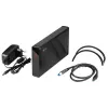 i-tec MYSAFE Advanced 3,5 cala USB 3.0, obudowa HDD, 3,5 cala, Serial ATA, Serial ATA II, Serial ATA III, 5 Gbit/s, łączność USB, Czarny, Metaliczny
