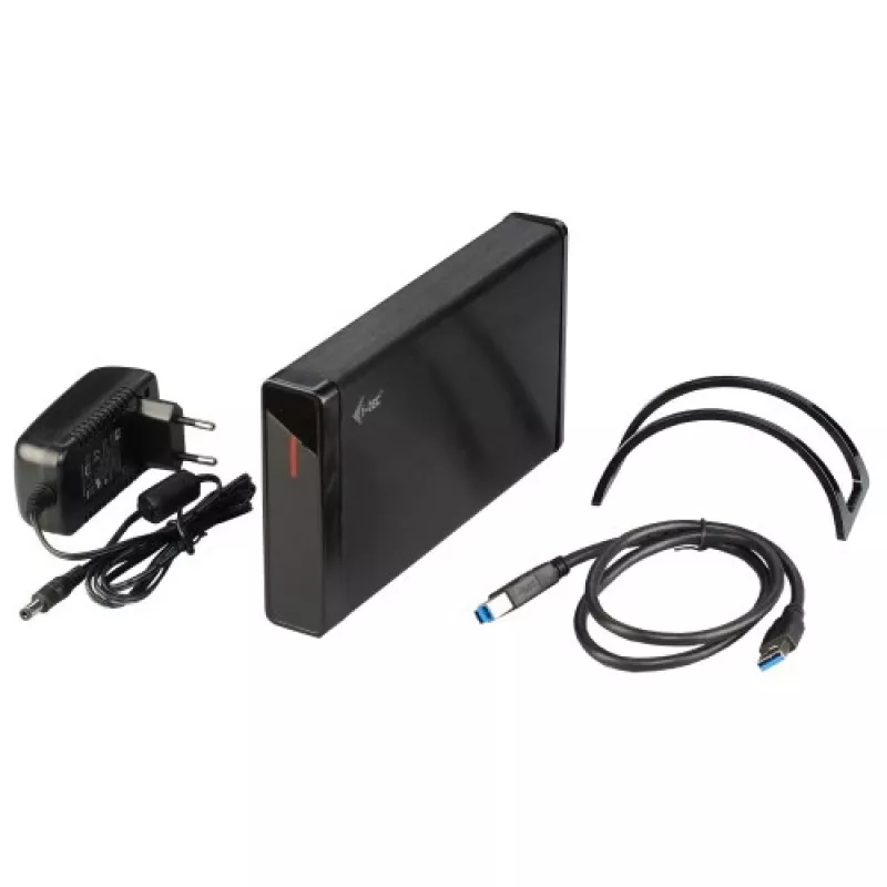 i-tec MYSAFE Advanced 3,5 cala USB 3.0, obudowa HDD, 3,5 cala, Serial ATA, Serial ATA II, Serial ATA III, 5 Gbit/s, łączność USB, Czarny, Metaliczny