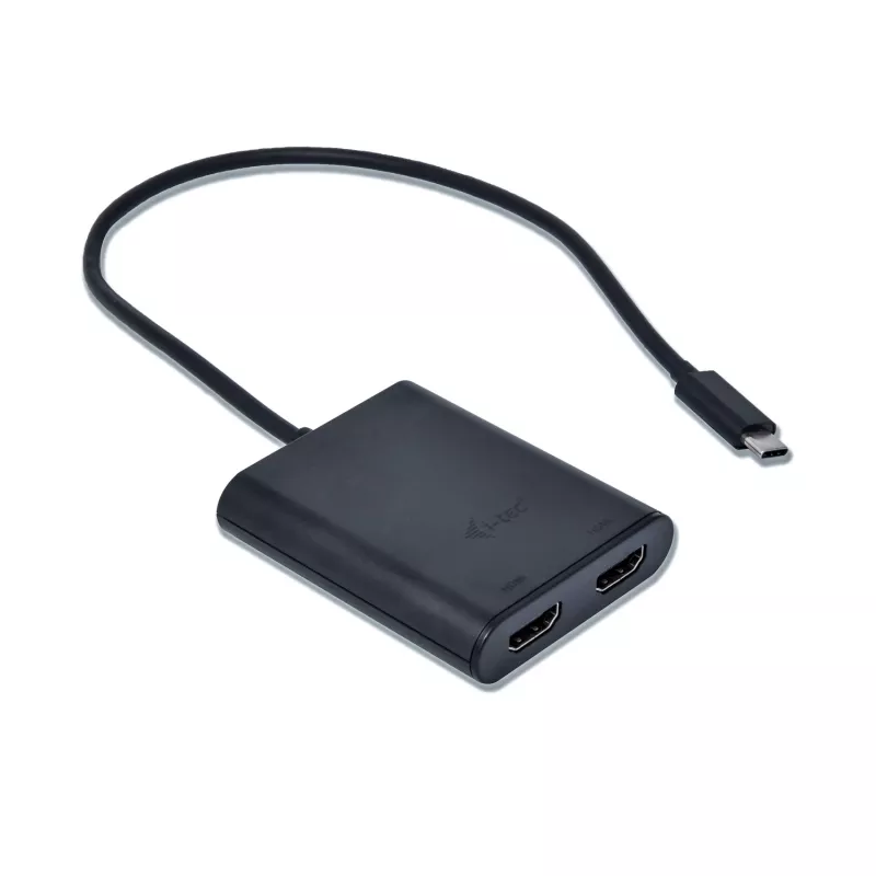 i-tec USB-C 3.1 Dual 4K HDMI adapter wideo, 3.2 Gen 1 (3.1 Gen 1), USB Type-C, wyjście HDMI, 3840 x 2160 pikseli
