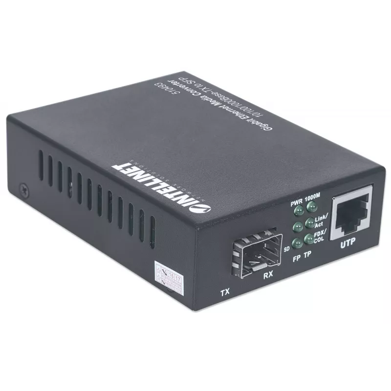 Konwerter mediów Intellinet Gigabit Ethernet na SFP, 10/100/1000Base-Tx do gniazda SFP, pusty