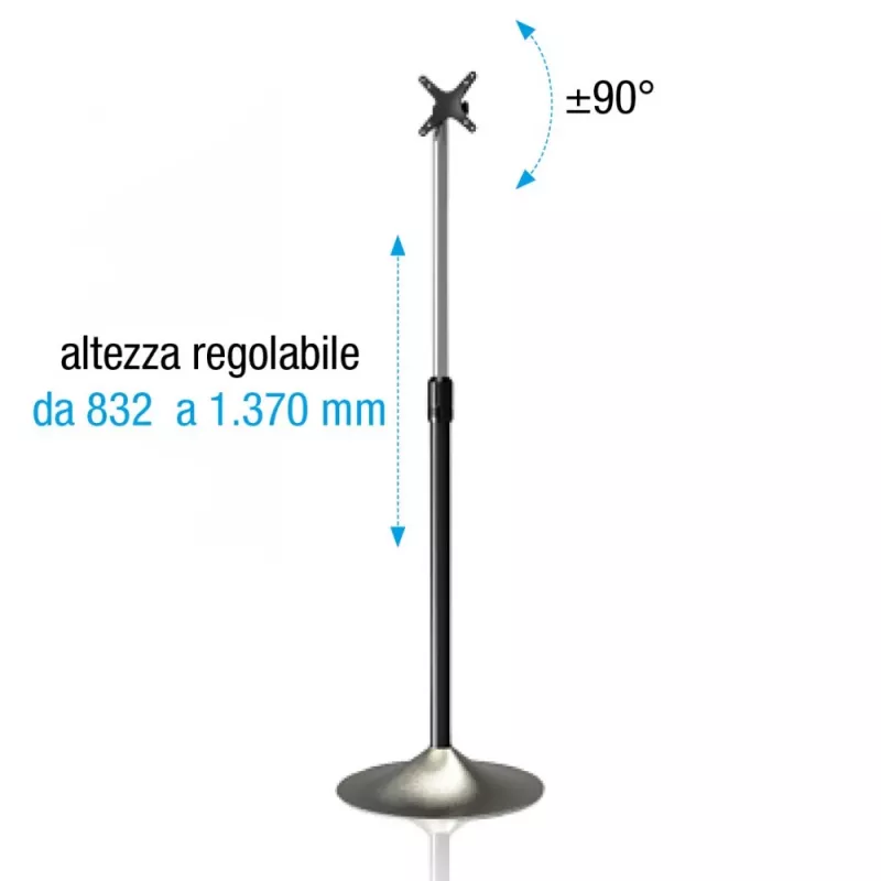 Techly ICA-TR10 stojak na wyświetlacze reklamowe 68,6 cm (27 cali) srebrny