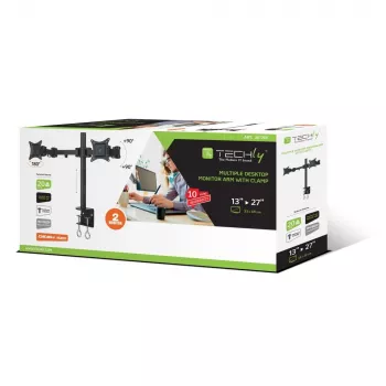 Techly 13-27 inch Desk Stand for 2 Monitor with Clamp” ICA-LCD 482-D