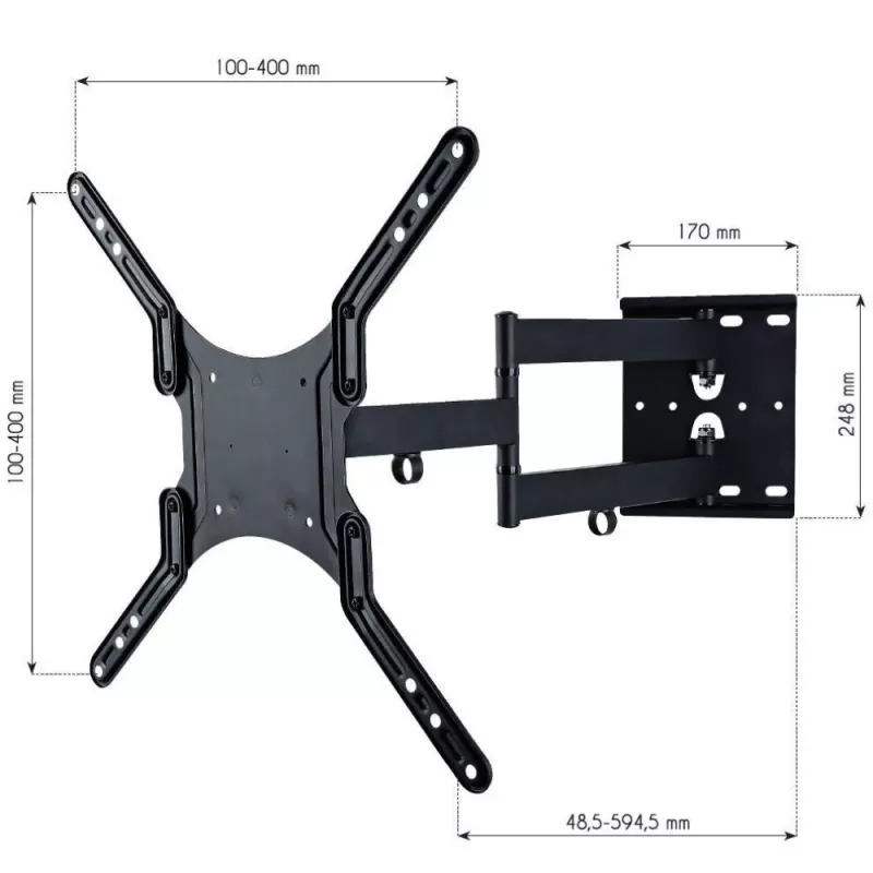Techly 23-55 Universal LCD TV Wall Mount Bracket Czarny” ICA-PLB 136M