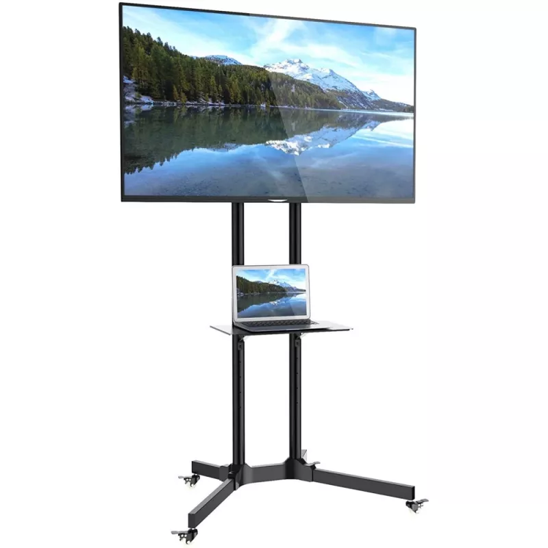 Techly Wózek podłogowy z półką pod telewizor LCD / LED / Plasma 30-65 cali ICA-TR6