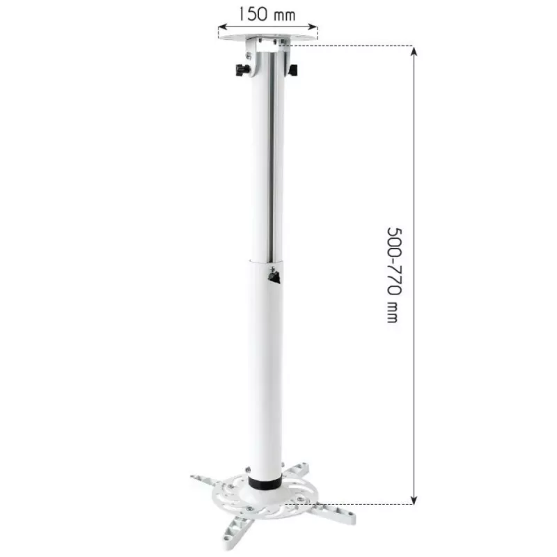 Techly Support Projector Ceiling Extension 500-770 mm Biały ICA-PM 104MW