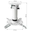 Techly Bracket Universal Projector Ceiling Biały ICA-PM 200WH