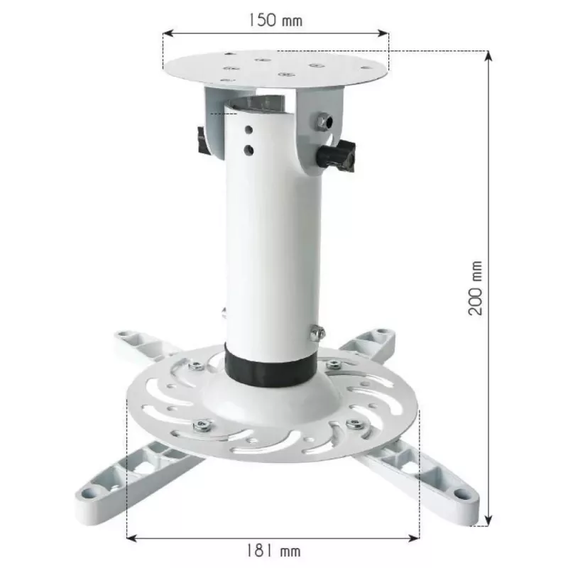 Techly Bracket Universal Projector Ceiling Biały ICA-PM 200WH