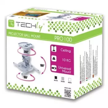 Techly Universalny uchwyt sufitowy do projektora, biały ICA-PM 100WH