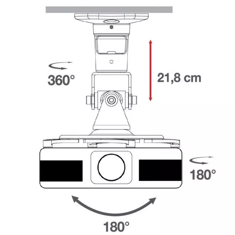 Techly Universalny uchwyt sufitowy do projektora, biały ICA-PM 100WH