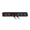 Techly Moc Strip 6 Sockets Czarny with VDE Plug IUPS-PCP-6V