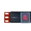 Techly I-CASE STRIP-81UD listwa zasilająca (PDU) 8 gniazd AC 1U Czarny, Czerwony