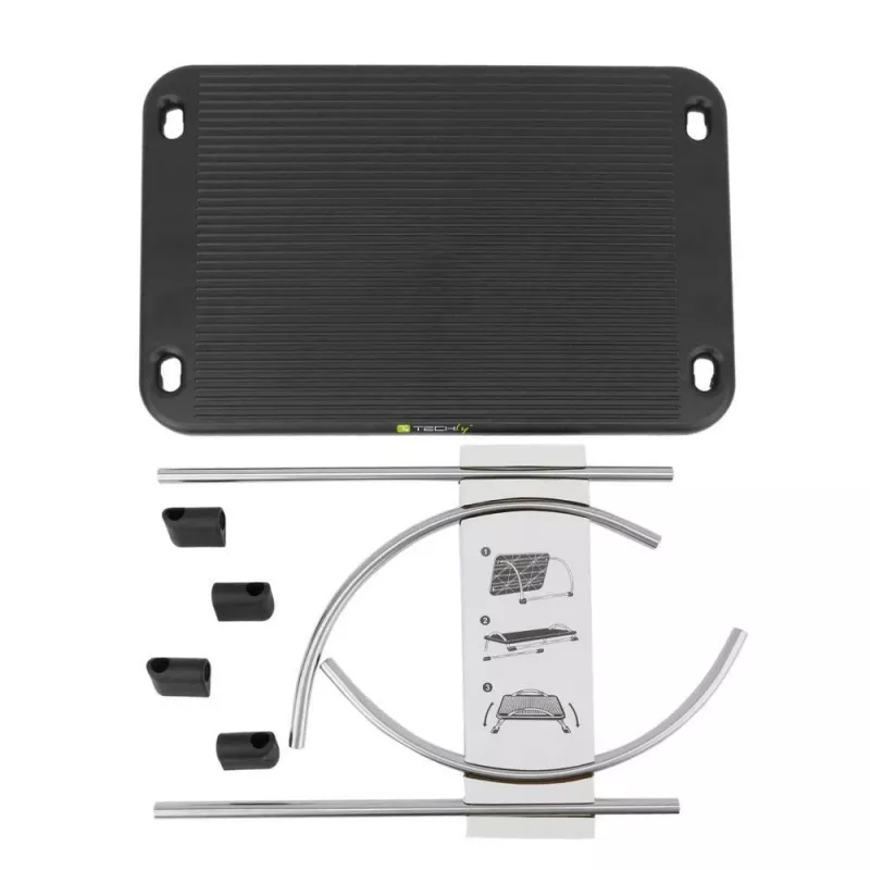 Techly Regulowany podnóżek ICA-FR 13, czarny, tworzywo ABS, 430 mm, 280 mm, 1,24 kg