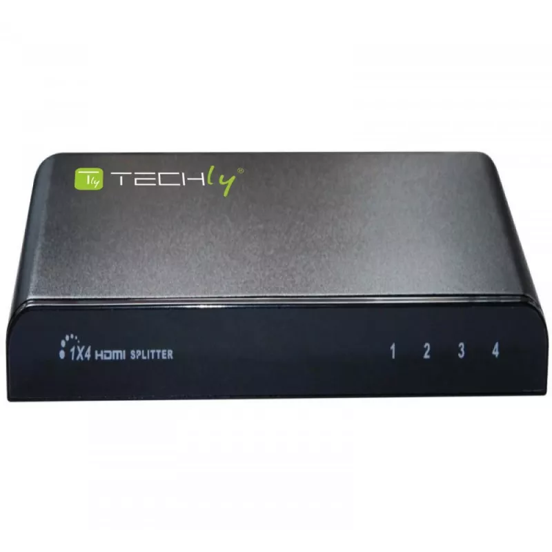 Techly Splitter HDMI 4 way 4K*2K IDATA HDMI-4K4, HDMI, 4x HDMI, 1x HDMI F, 4096 x 2160 pikseli, Czarny, 36 bit