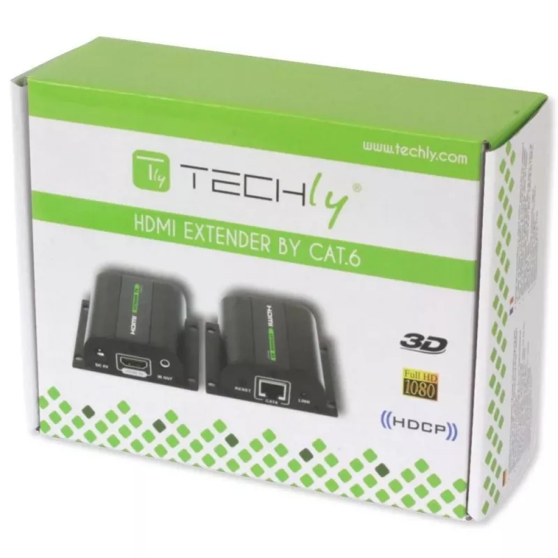 Techly Extender HDMI Full HD na kablu Kat.5E / 6 / 6A / 7 maks. 60m Autoregulowany IDATA EXT-E70I