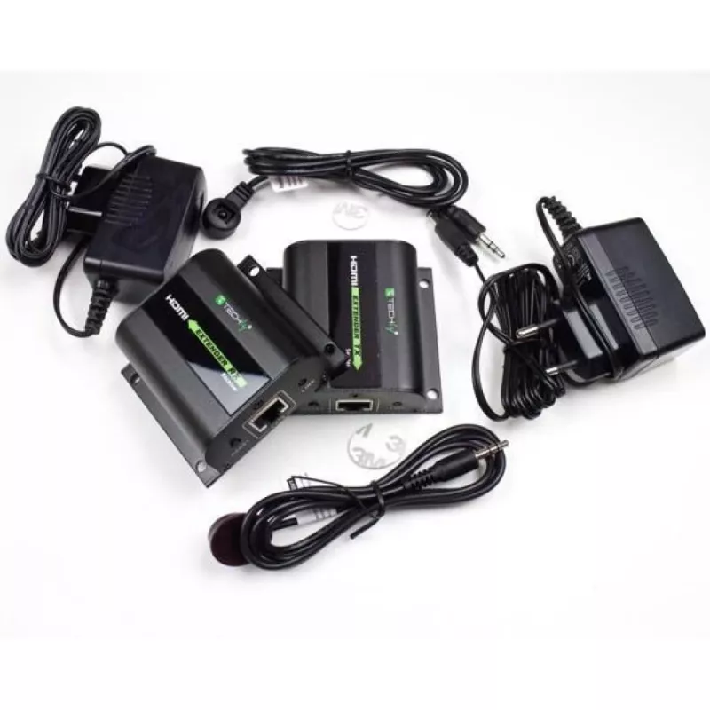 Techly Extender HDMI Full HD na kablu Kat.5E / 6 / 6A / 7 maks. 60m Autoregulowany IDATA EXT-E70I