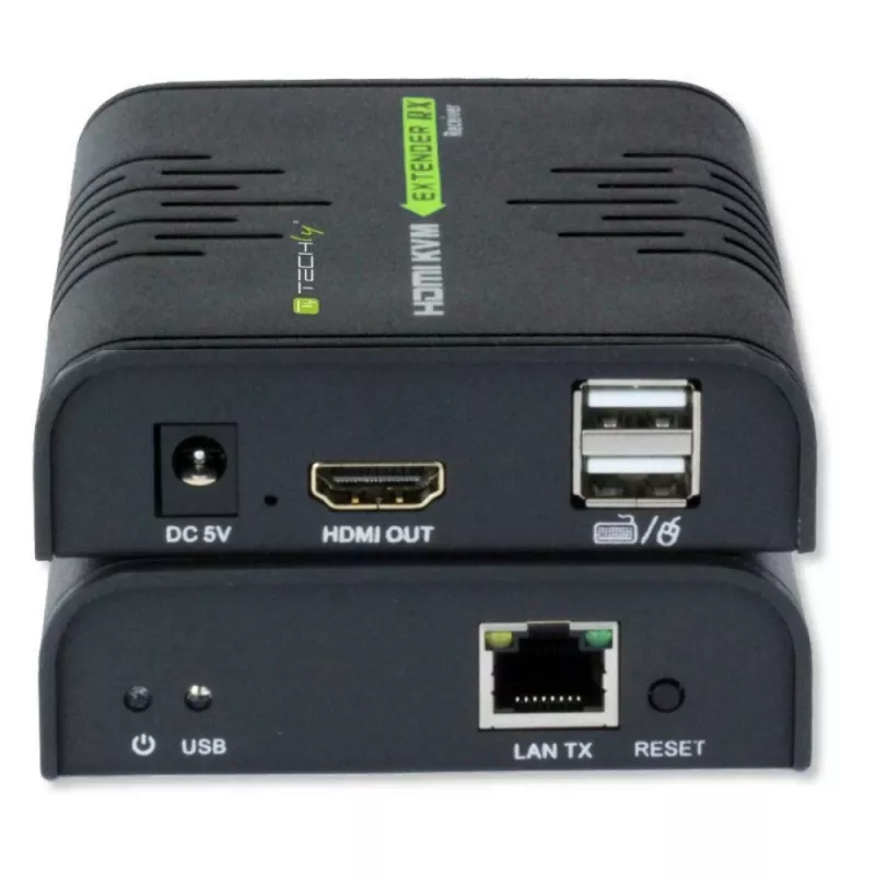 Techly IDATA HDMI-KVM2 KVM extender Nadajnik i odbiornik