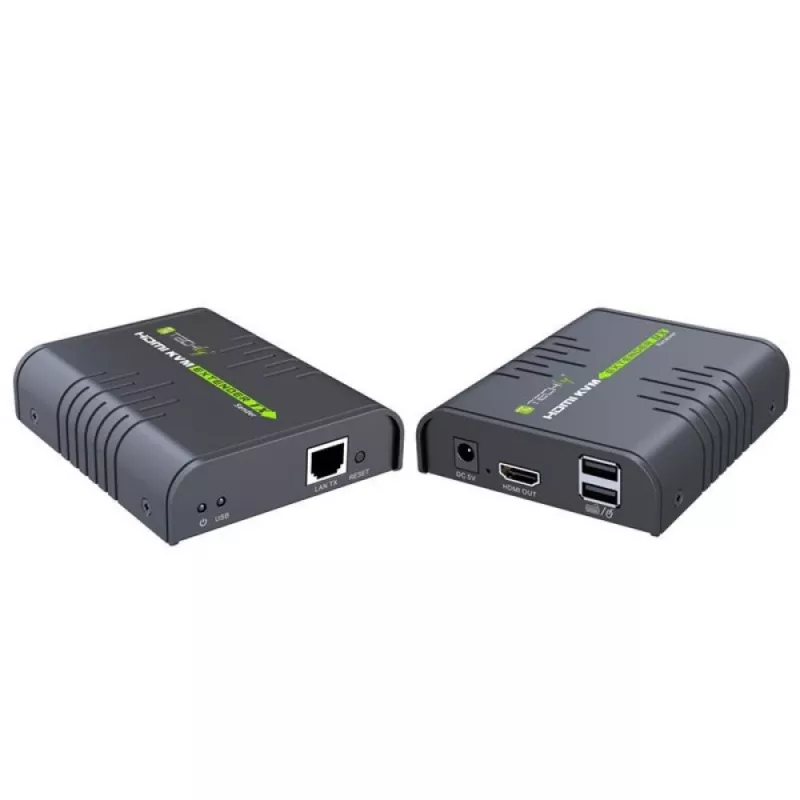 Techly IDATA HDMI-KVM2 KVM extender Nadajnik i odbiornik