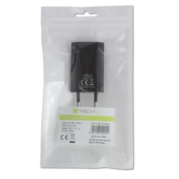 Techly Compact Charger USB 1A European Plug Czarny