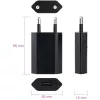 Techly Compact Charger USB 1A European Plug Czarny