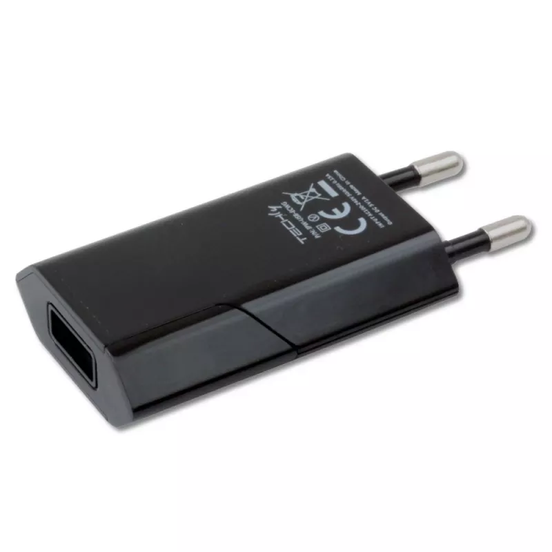 Techly Compact Charger USB 1A European Plug Czarny