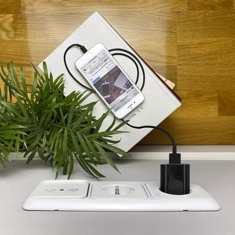 Techly Compact Charger USB 1A European Plug Czarny