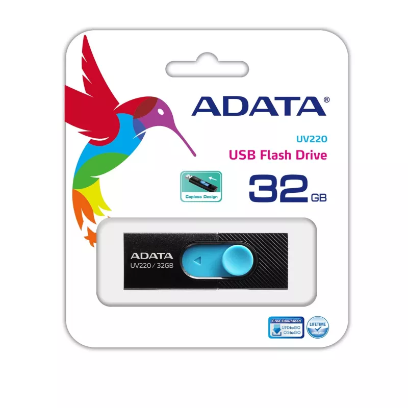 ADATA UV220 Pamięć USB 32 GB USB Type-A 2.0 Czarny, Niebieski