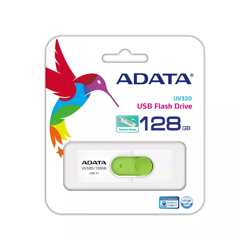 ADATA UV320 pamięć USB 128 GB USB Type-A 3.2 Gen 1 (3.1 Gen 1) zielony, biały