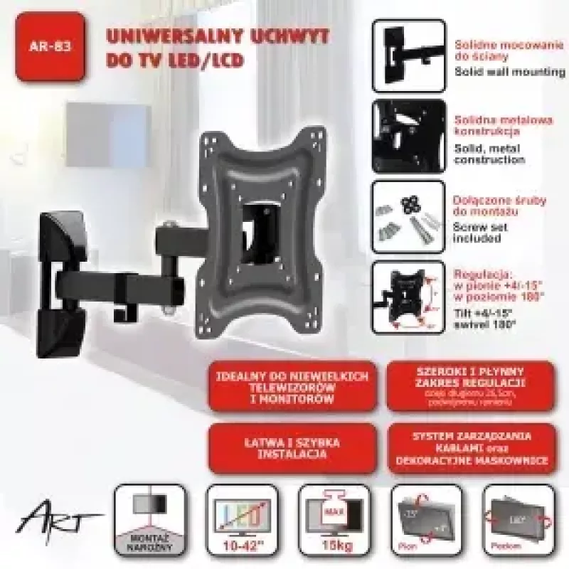 Uchwyt ścienny ART RAMT AR-83