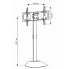 Uchwyt/stojak TV Techly ICA-TR12 177,8 cm (70 cali) Czarny