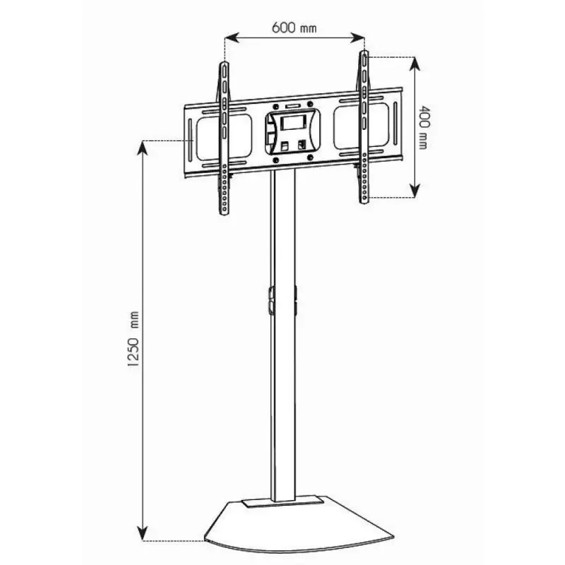Uchwyt/stojak TV Techly ICA-TR12 177,8 cm (70 cali) Czarny