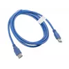 Kabel USB A na USB A LANBERG CA-US3E-10CC-0018-B 1,8 m, USB 3.0, niebieski, 4800 Mbit/s