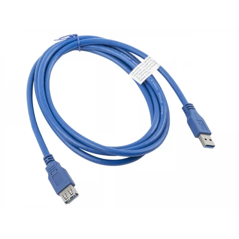 Kabel USB A na USB A LANBERG CA-US3E-10CC-0018-B 1,8 m, USB 3.0, niebieski, 4800 Mbit/s