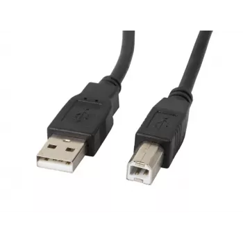 Kabel USB 2.0 LANBERG CA-USBA-10CC-0018-BK — 1,8 m, USB A (męski) do USB B (męski), czarny