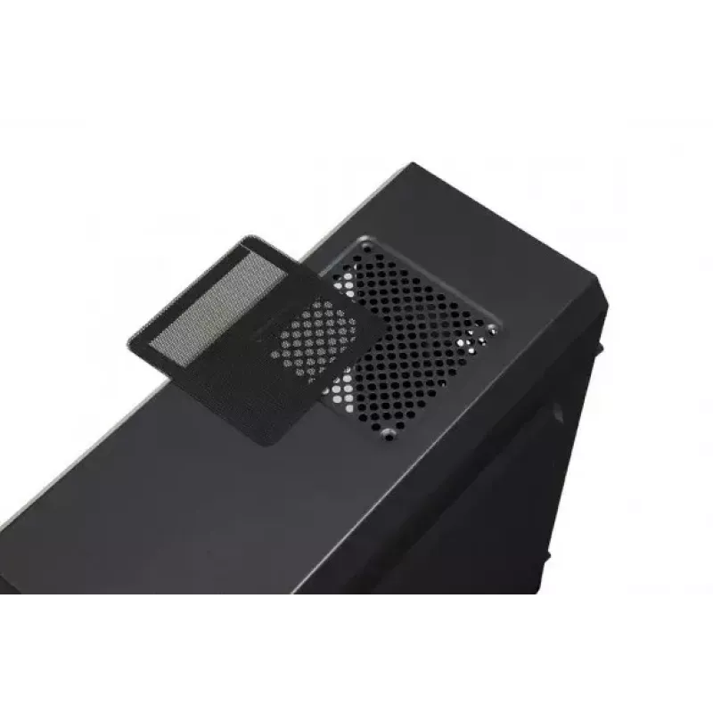 Obudowa PC IBOX ORCUS X14 Midi Tower Czarny — ITX/ATX, okno boczne, czerwone podświetlenie, 3× zatoki 3,5 cala, 2× zatoki 2,5 cala, 1× zatoka 5,25 cala, USB 3.2 Gen1 Type-A