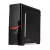 Obudowa PC IBOX ORCUS X14 Midi Tower Czarny — ITX/ATX, okno boczne, czerwone podświetlenie, 3× zatoki 3,5 cala, 2× zatoki 2,5 cala, 1× zatoka 5,25 cala, USB 3.2 Gen1 Type-A