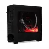 Obudowa PC IBOX ORCUS X14 Midi Tower Czarny — ITX/ATX, okno boczne, czerwone podświetlenie, 3× zatoki 3,5 cala, 2× zatoki 2,5 cala, 1× zatoka 5,25 cala, USB 3.2 Gen1 Type-A