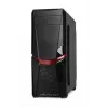 Obudowa PC IBOX ORCUS X14 Midi Tower Czarny — ITX/ATX, okno boczne, czerwone podświetlenie, 3× zatoki 3,5 cala, 2× zatoki 2,5 cala, 1× zatoka 5,25 cala, USB 3.2 Gen1 Type-A