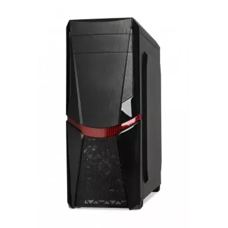 Obudowa PC IBOX ORCUS X14 Midi Tower Czarny — ITX/ATX, okno boczne, czerwone podświetlenie, 3× zatoki 3,5 cala, 2× zatoki 2,5 cala, 1× zatoka 5,25 cala, USB 3.2 Gen1 Type-A