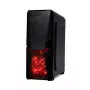 Obudowa PC IBOX ORCUS X14 Midi Tower Czarny — ITX/ATX, okno boczne, czerwone podświetlenie, 3× zatoki 3,5 cala, 2× zatoki 2,5 cala, 1× zatoka 5,25 cala, USB 3.2 Gen1 Type-A