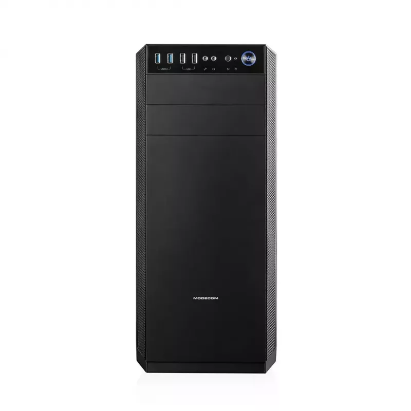 Obudowa PC MODECOM Oberon Pro Midi Tower — Czarna, ATX/ITX/Micro ATX, szkło hartowane, GPU do 395 mm