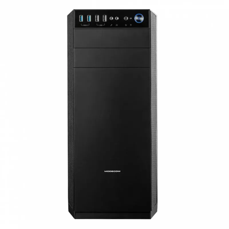 Obudowa PC MODECOM Oberon Pro Midi Tower — Czarna, ATX/ITX/Micro ATX, szkło hartowane, GPU do 395 mm