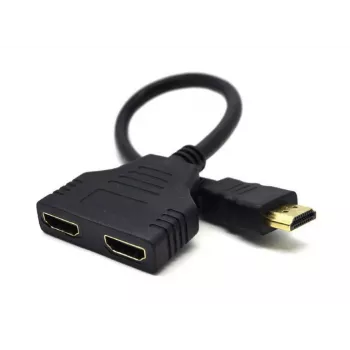 Kabel HDMI Gembird DSP-2PH4-04 — męski HDMI Typ A do 2× żeński HDMI Typ A, czarny, proste wtyki