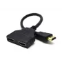 Kabel HDMI Gembird DSP-2PH4-04 — męski HDMI Typ A do 2× żeński HDMI Typ A, czarny, proste wtyki