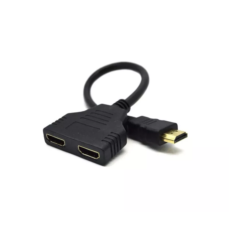 Kabel HDMI Gembird DSP-2PH4-04 — męski HDMI Typ A do 2× żeński HDMI Typ A, czarny, proste wtyki