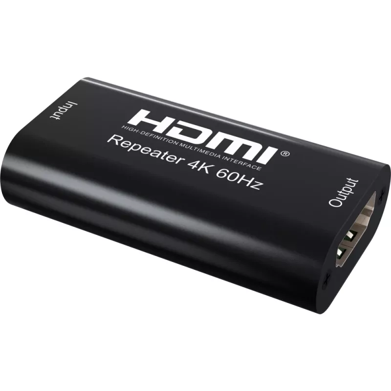 Wzmacniacz AV TECHLY IDATA-HDMI2-RIP4KT — HDMI 2.0, HDCP 2.2, 4096×2160, maks. odległość 40 m, czarny