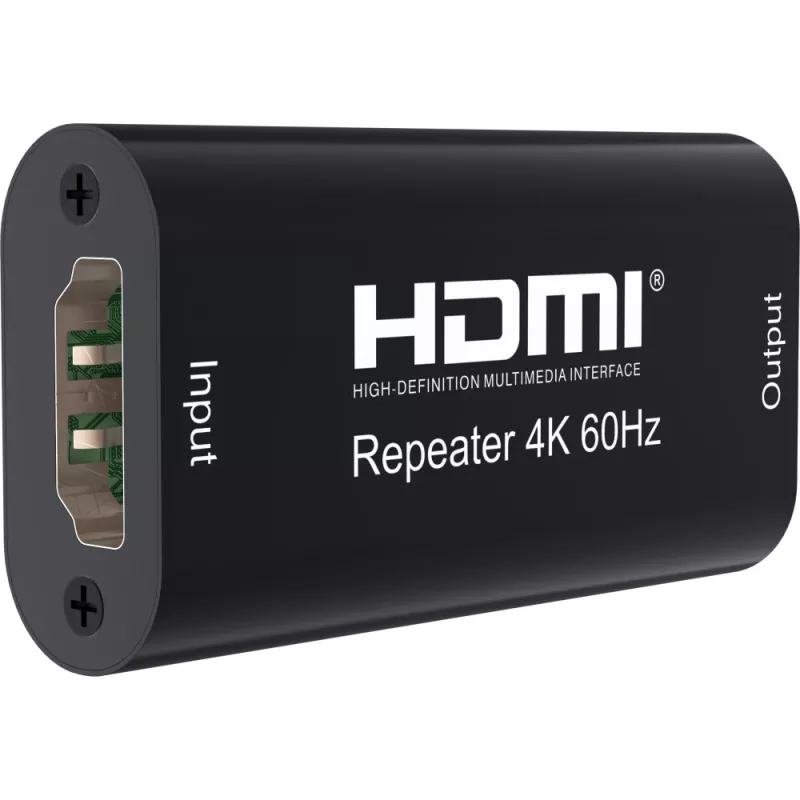 Wzmacniacz AV TECHLY IDATA-HDMI2-RIP4KT — HDMI 2.0, HDCP 2.2, 4096×2160, maks. odległość 40 m, czarny