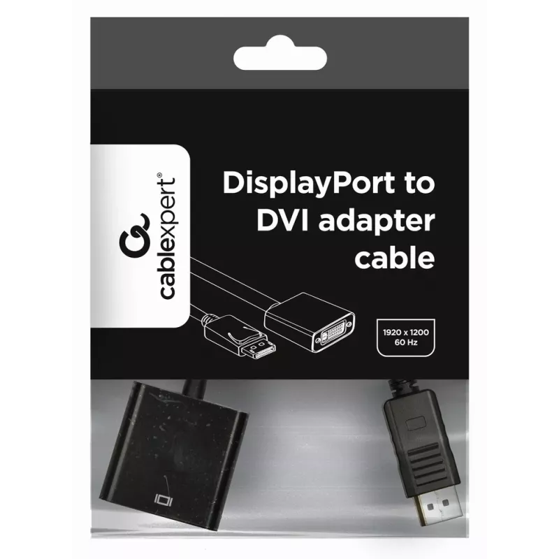 adapter kablowy GEMBIRD DisplayPort na DVI - Czarny