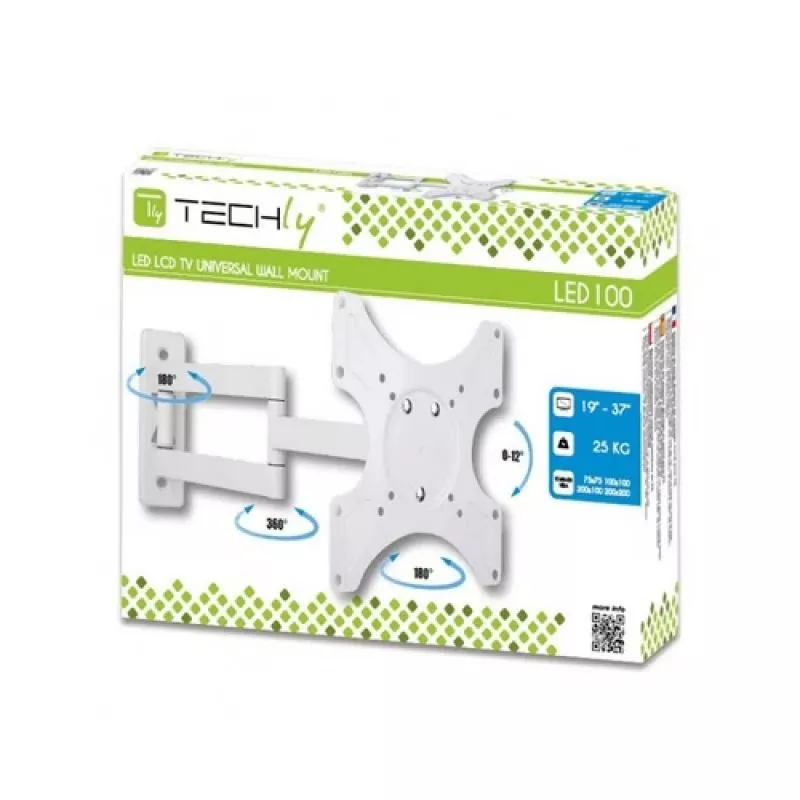 Uchwyt/stoisk telewizyjny Techly ICA-LCD-2903WH 94 cm (37 cali) biały